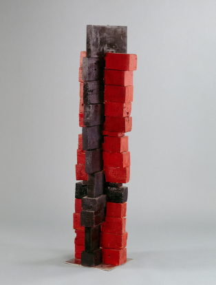 louise bourgeois mortise, red art sculpture