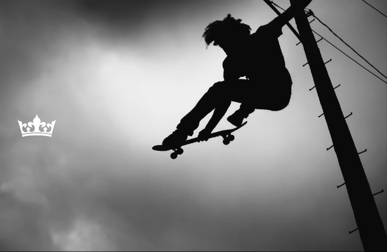kendrick lamar, black and white skateboard