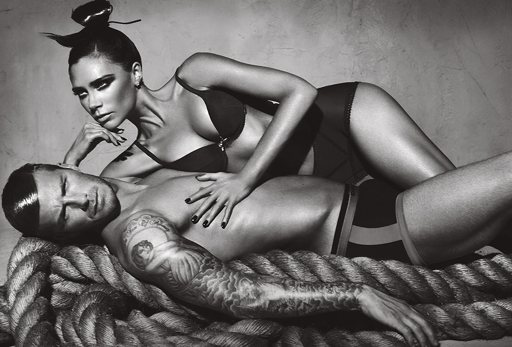armani underwear campaign, David and Victoria Beckham