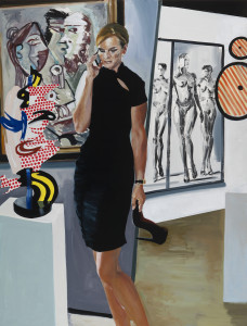 Eric Fischl, Rift Raft exhibit at skarstedt gallery, Her, 2016