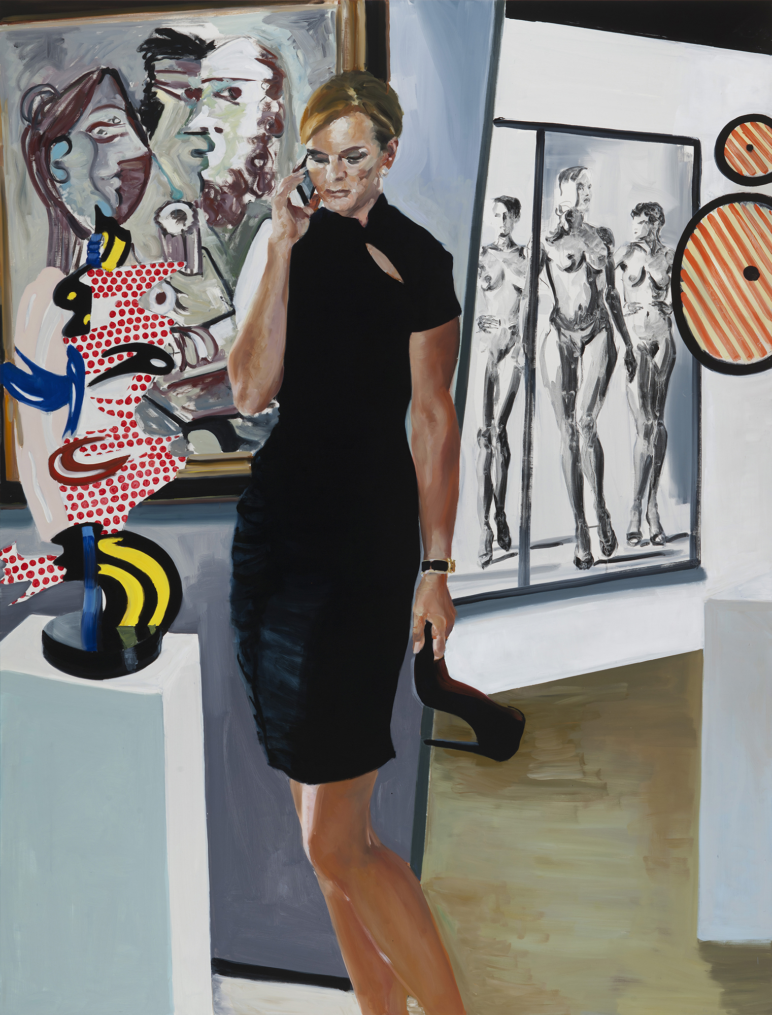 Eric Fischl, Rift Raft exhibit at skarstedt gallery, Her, 2016