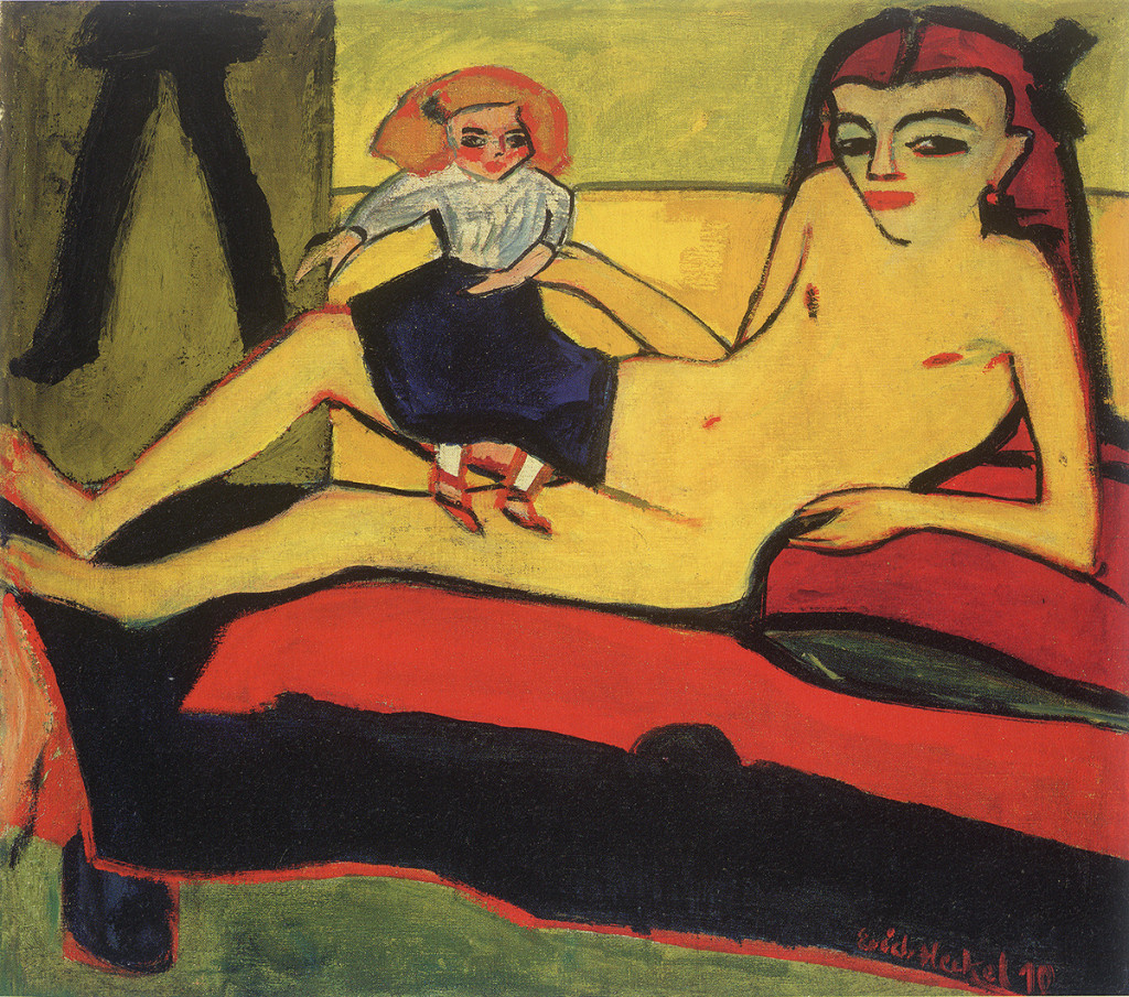edvard munch, oil painting, girl with doll