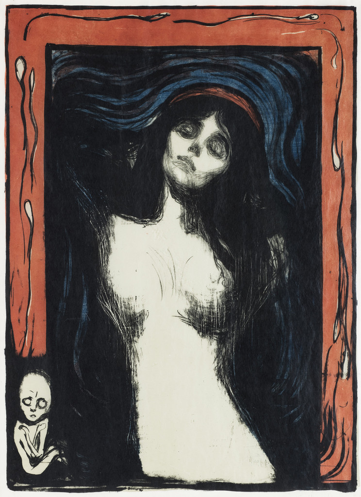edvard munch, oil painting, madonna