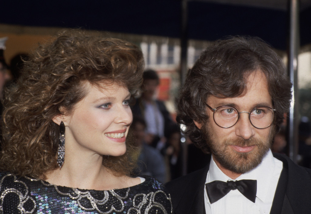 1984: American film director Steven Spielberg with his wife, Kate Capshaw, who starred in his film 'Indiana Jones and the Temple of Doom'. (Photo by Hulton Archive/Getty Images)