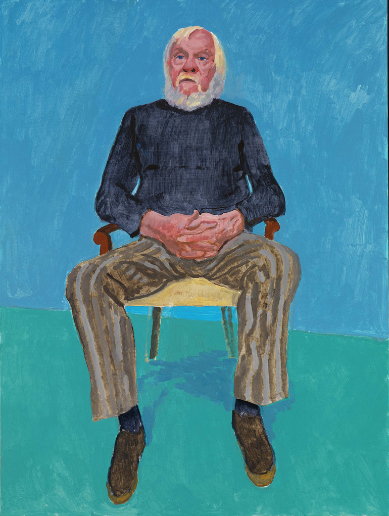 David Hockney "John Baldessari, 13-16 December" 2013 Acrylic on canvas 48 x 36" © David Hockney Photo Credit: Richard Schmidt