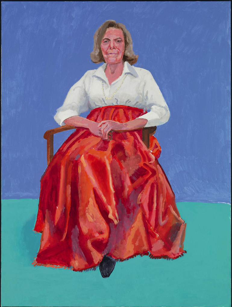 David Hockney "Rita Pynoos, 1-2 March" 2014 Acrylic on canvas 48 x 36" © David Hockney Photo Credit: Richard Schmidt