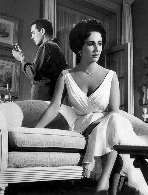 BP9T9P PAUL NEWMAN & ELIZABETH TAYLOR CAT ON A HOT TIN ROOF (1958)