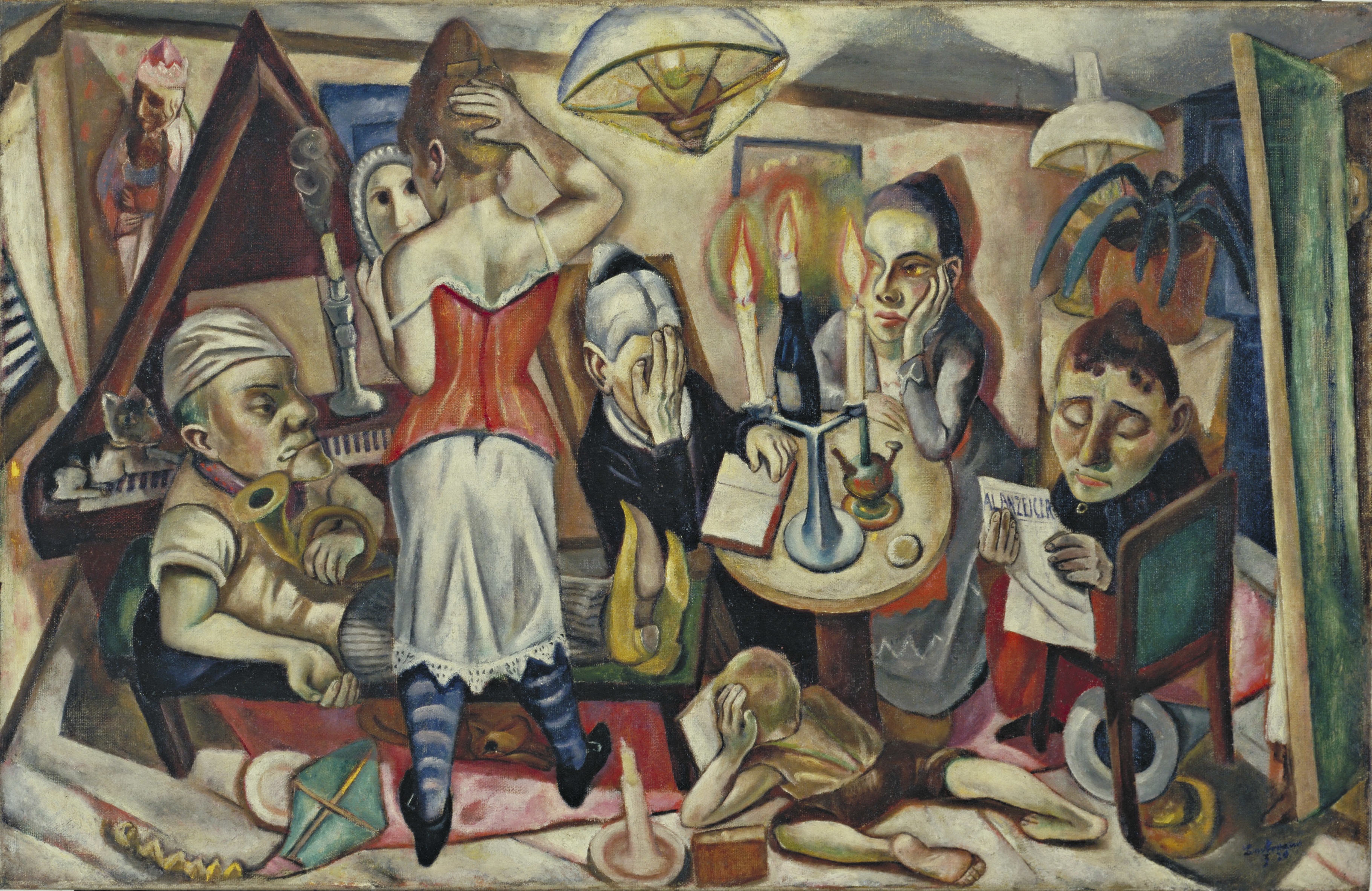 Family Picture (1920), by Max Beckmann. Oil on canvas, 25.625 × 39.3 inches. Museum of Modern Art, New York. © 2016 Artists Rights Society (ARS), New York / VG Bild-Kunst, Bonn.
