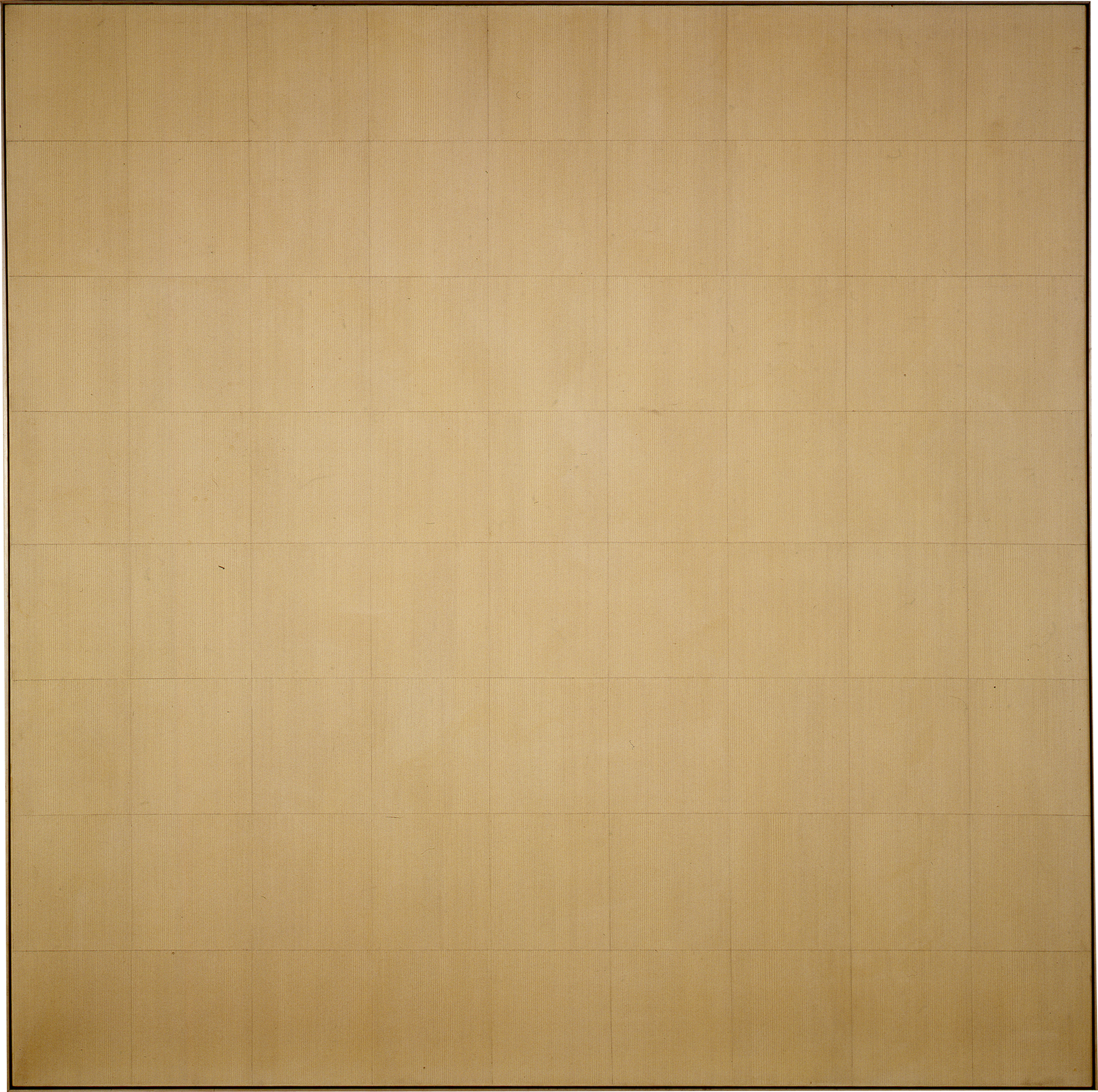 The Cliff (1967), by Agnes Martin. Acrylic and graphite on canvas, 72 x 72 inches. Collection of Virginia Dwan.