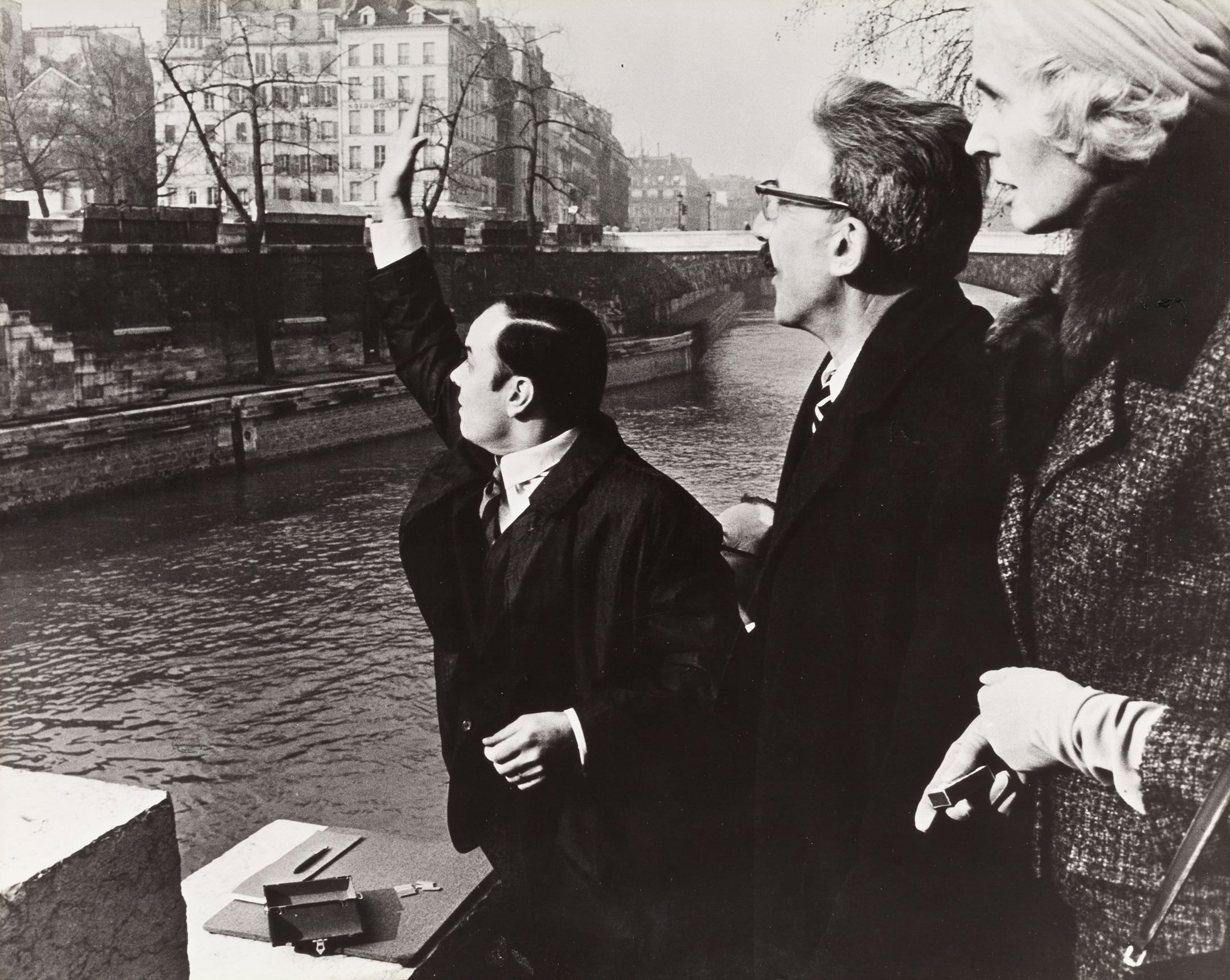 Transfer of "Zone de sensibilité picturale immaterielle" to Michael Blankfort, Pont au Double, Paris, February 10, 1962 (1962), by Yves Klein. Gelatin silver print; image: 15.9375 x 19.5 inches. Los Angeles County Museum of Art. © Yves Klein, ADAGP, Paris/ARS, New York, 2016. Photo © Gian Carlo Botti. Digital Image © 2016 Museum Associates/LACMA. Licensed by Art Resource, NY.