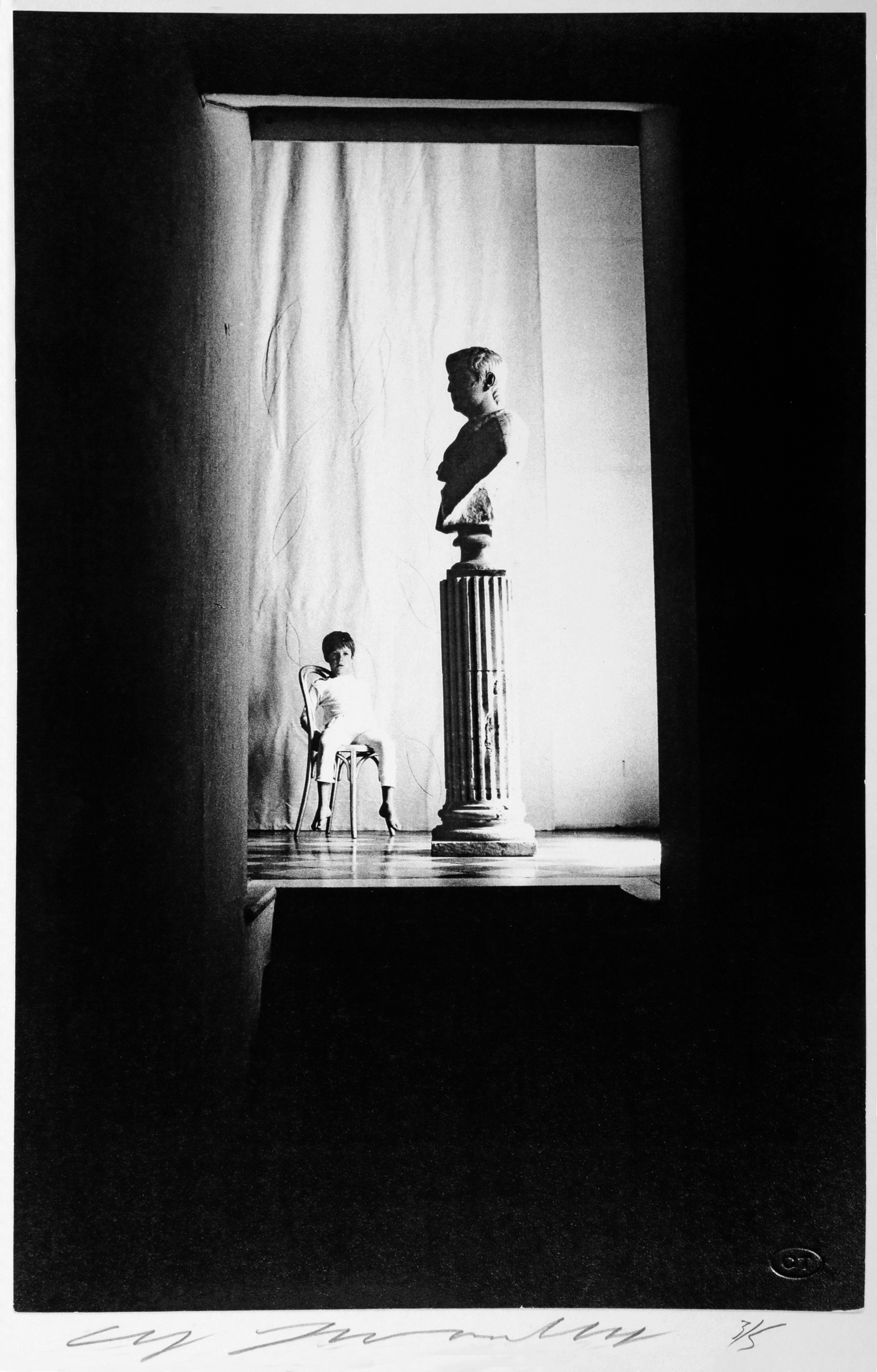 Allesandro Twombly (1965), by Cy Twombly. Dry print on cardboard, 43.2 x 28 cm. Cy Twombly Foundation. © Cy Twombly Foundation, courtesy Archives Nicola Del Roscio.