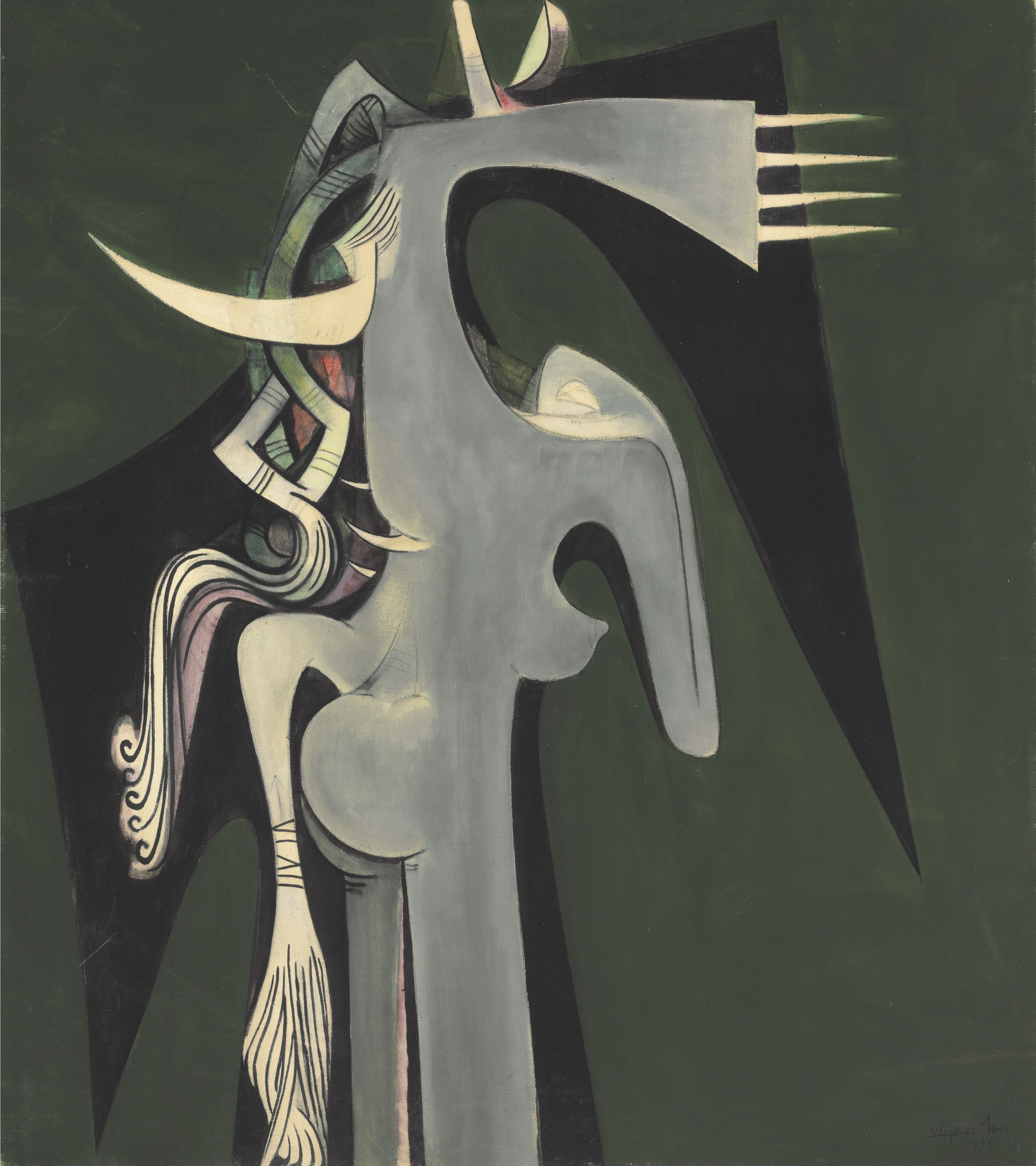 Horse-Headed Woman (1950), by Wilfredo Lam. The Rudman Trust. © SDO Wifredo Lam.