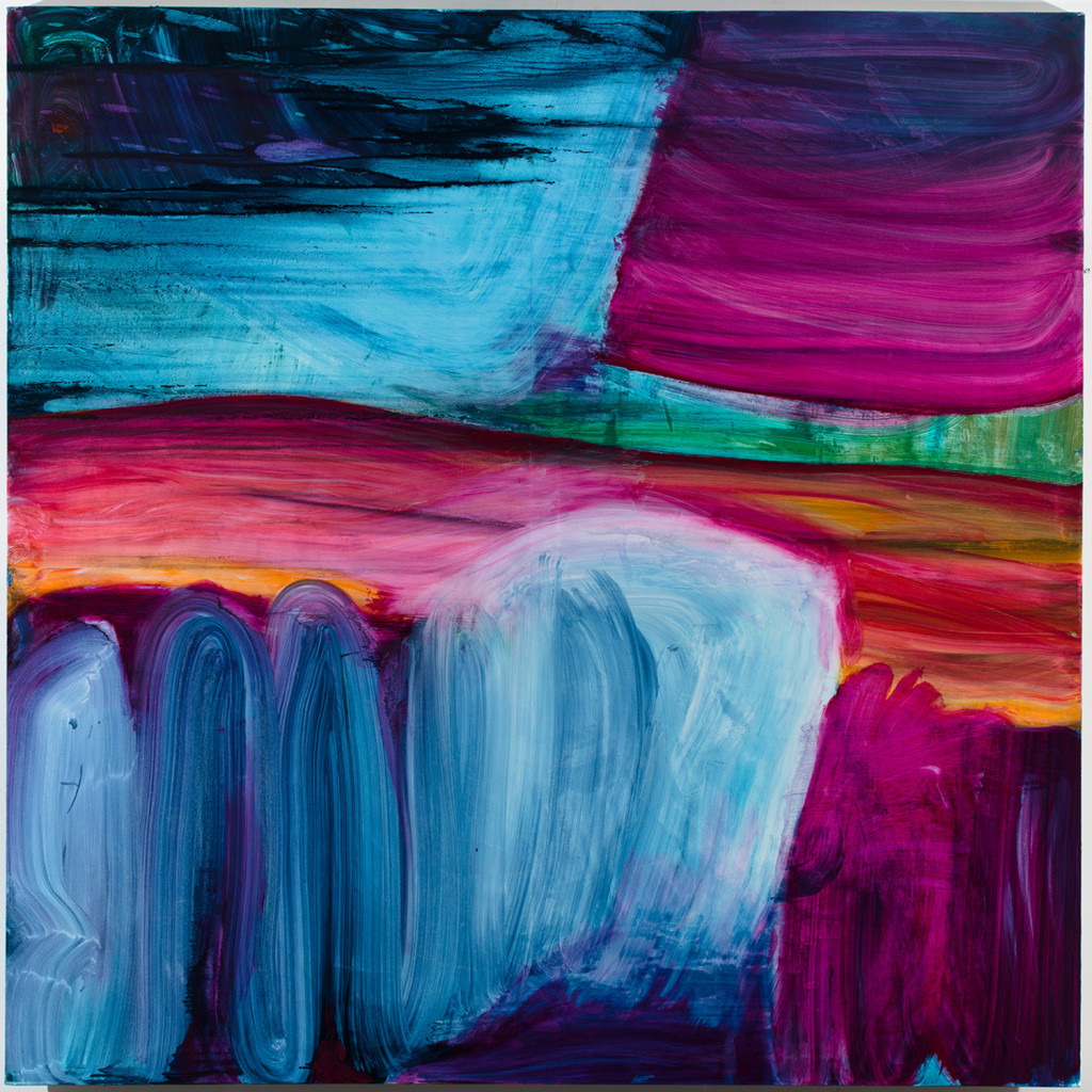Cutting Through by Fran O'Neill (2014). Oil on canvas, 70 x 70  inches.  Courtesy Jim Kempner Fine Art. 