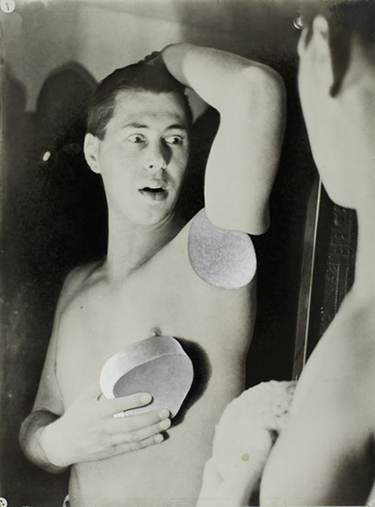 Humanly Impossible (Self-Portrait) by Herbert Bayer (1932). Photomontage, bromoil gelatin silver print with gouache and airbrush on paper. 394 x 295 mm.