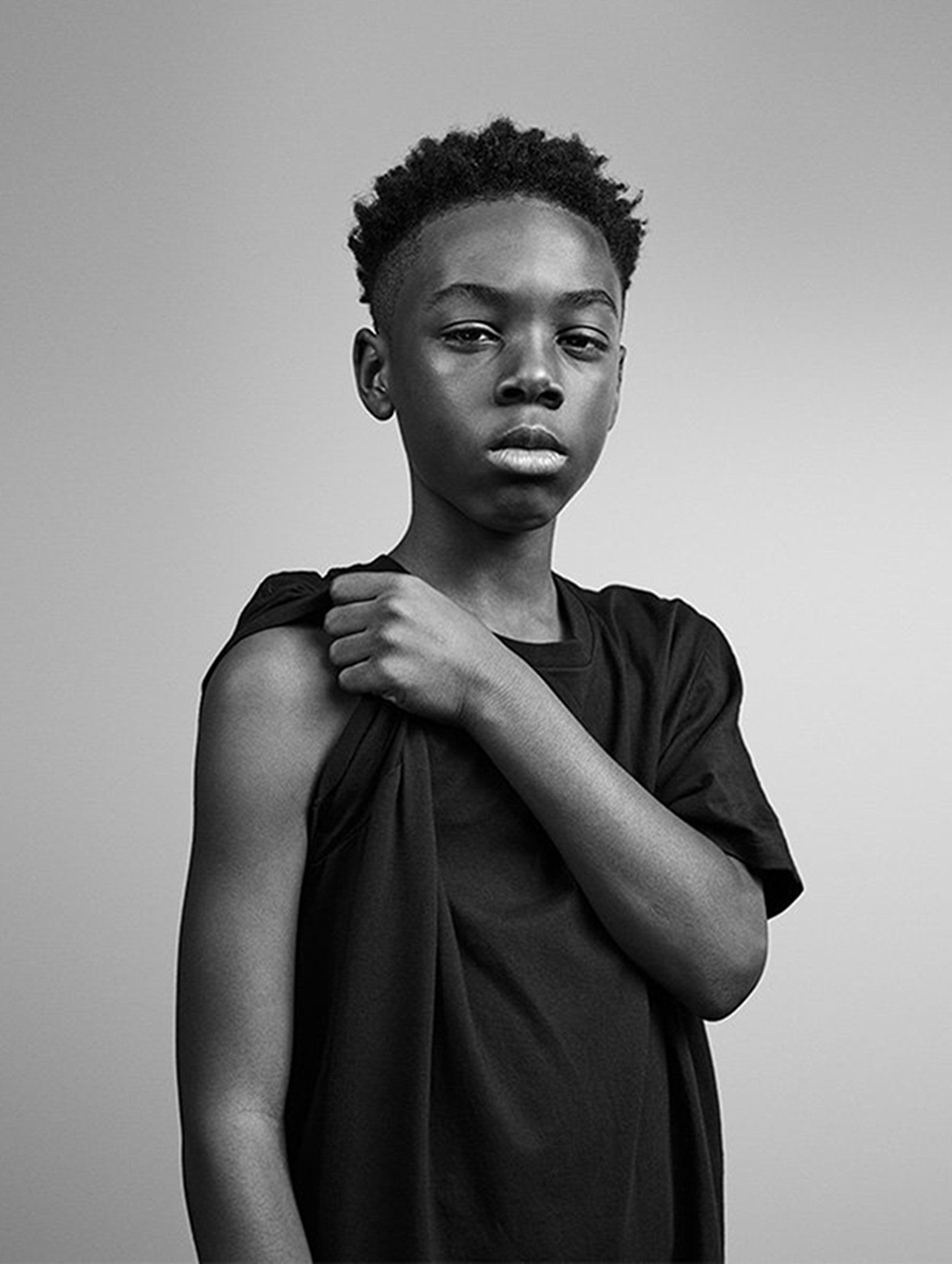 Alex Hibbert. Calvin Klein Spring 2017. Photography by Willy Vanderperre.