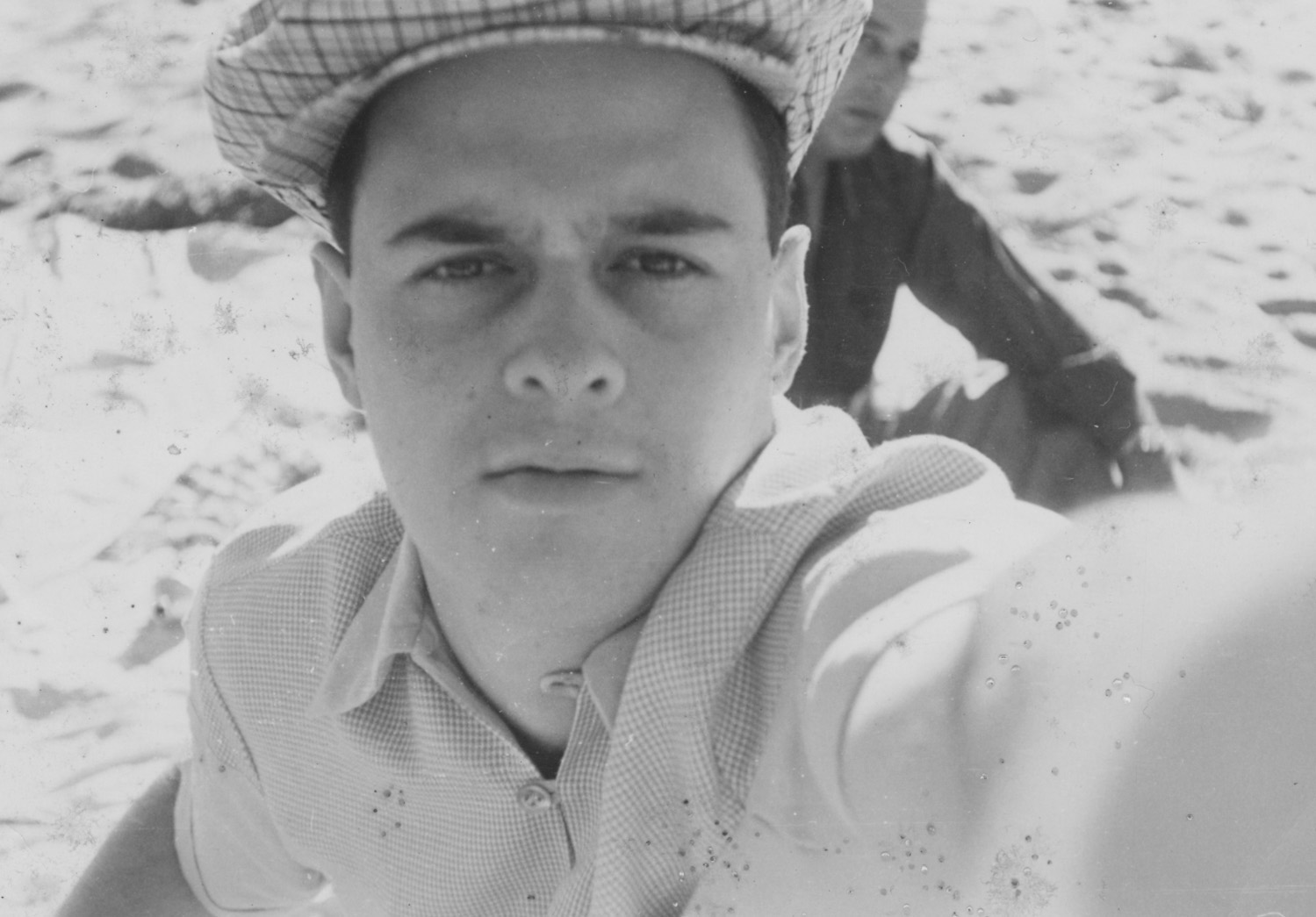 Self-Portrait, (ca. 1950) [snapshot]. © The Estate of Ralph Eugene Meatyard, courtesy Fraenkel Gallery, San Francisco