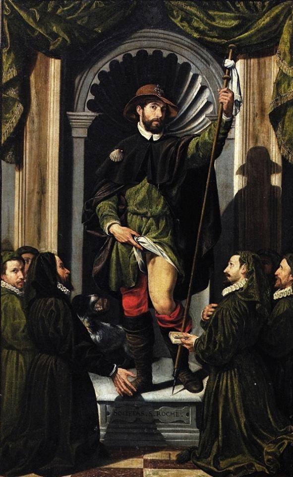 San Rocco e i Disciplini verdi (1591) by Giovanni Paolo Cavagna