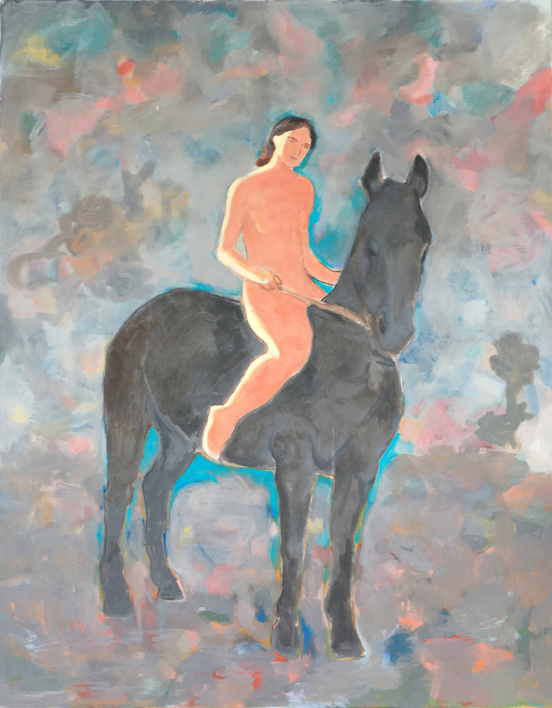 The Young Amazon (2017) by Sandro Chia. Oil on Canvas, 78.74 x 63 inches. Courtesy of Marc Straus.