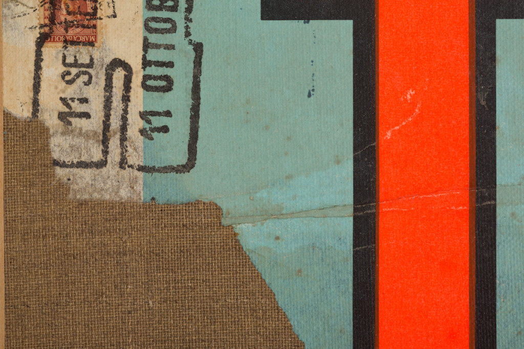 Detail: TAL (1957) by Mimmo Rotella. Décollage on canvas,12 7/8 x 14 1/4 inches. Courtesy of Gladstone 64. 