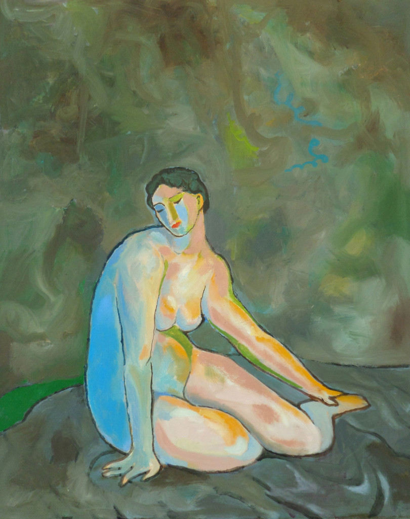 Figura Femminile (2014) by Sandro Chia. Oil on Canvas, 51 x 63 inches. Courtesy of Marcus Straus.