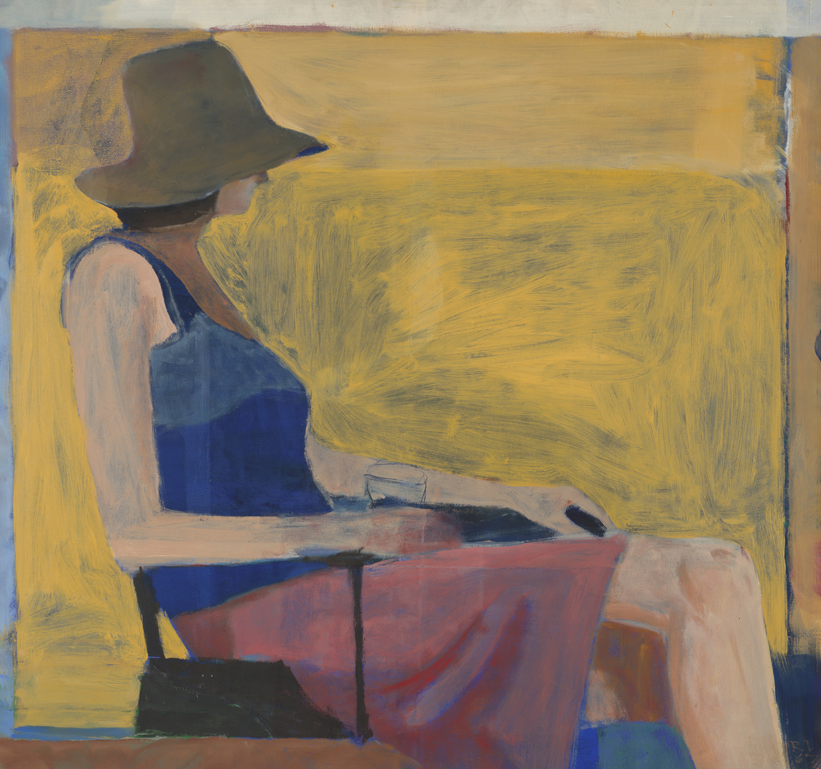  Richard Diebenkorn, Seated Figure with Hat, 1967; oil on canvas; National Gallery of Art, Washington, D.C.; © the Richard Diebenkorn Foundation