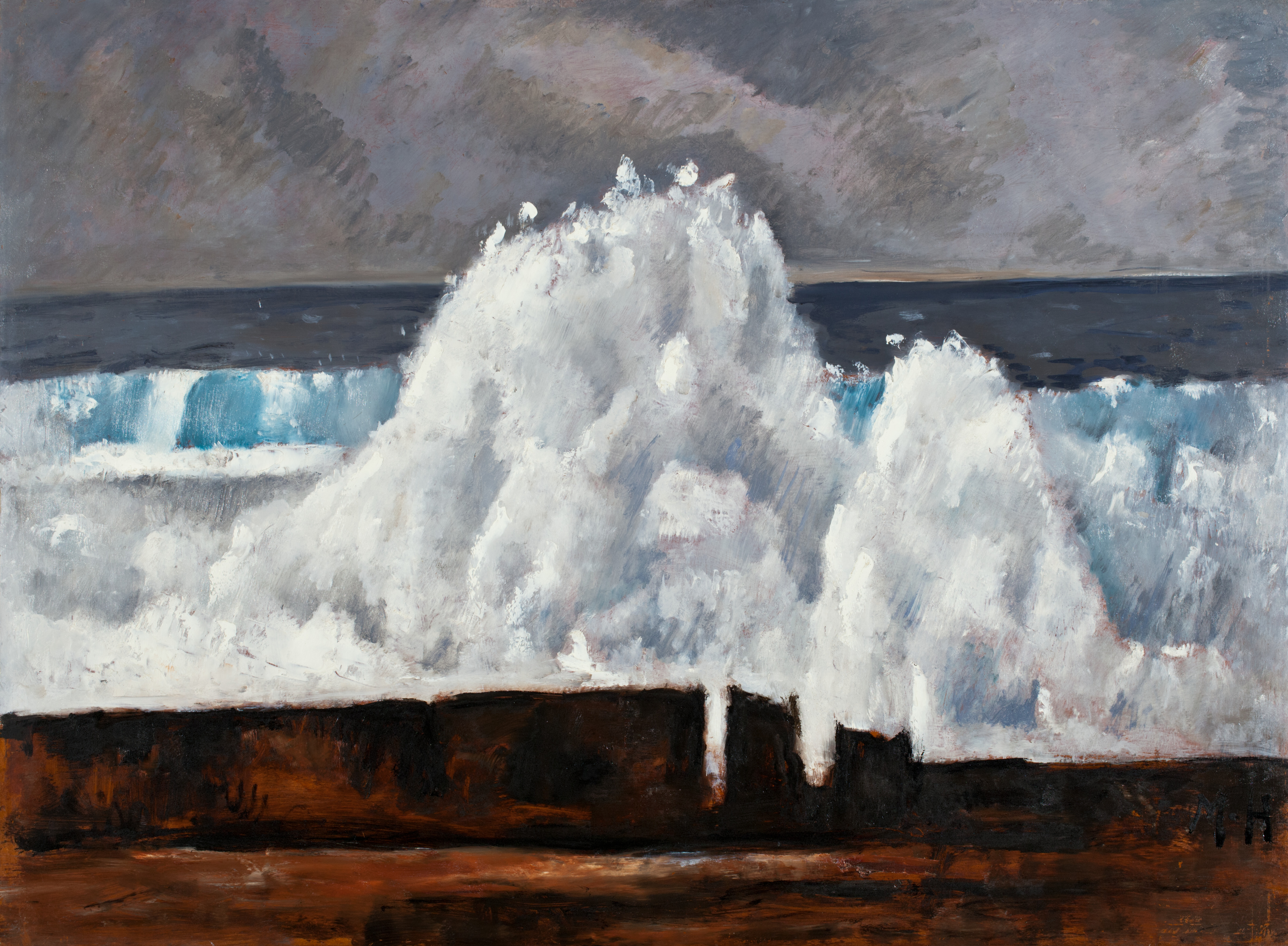 The Wave (1940). Oil on masonite-type hardboard 30 1⁄4 x 40 7/8 in. (76.8 x 103.8 cm). Worcester Art Museum.