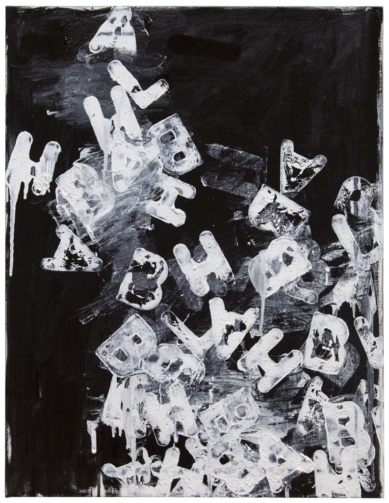 Blah, Blah, Blah, (2015). oil on canvas. 26 x 19 7/8 inches