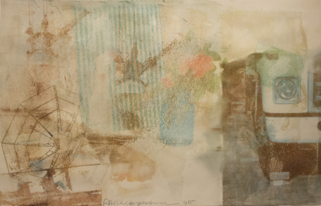 Dim Out (Anagrams) 95.D054, (1995). Vegetable Dye Transfer on paper. 20 x 31 1/2”.