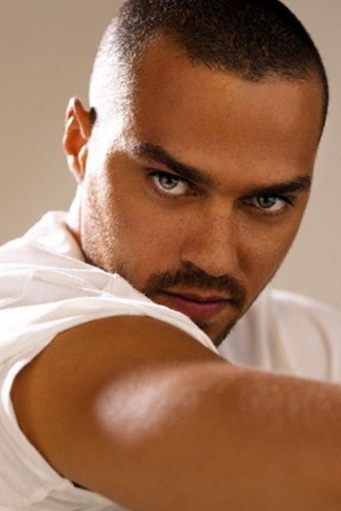 Grey's Anatomy Actor Jesse Williams Wearing a Classic White T-Shirt