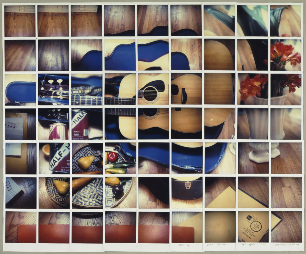 David Hockney "Still Life Blue Guitar 4th April 1982" Composite polaroid 24 1/2 x 30" © David Hockney Photo Credit: Richard Schmidt