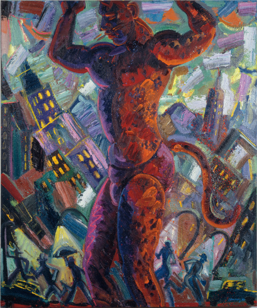 Carlos Almaraz's Painting of a Half Man/ Half Animal Muscle