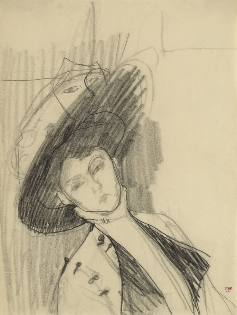 Amedeo Modigliani, "Study for the Amazon" painting exhibited at the Jewish Museum, Modigliani Unmasked