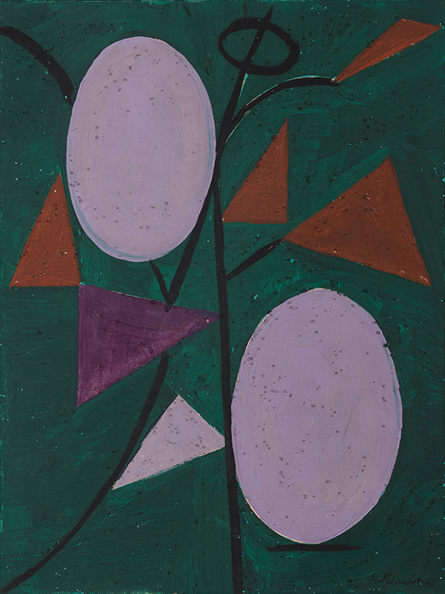 Robert Motherwell line figure on green 1945