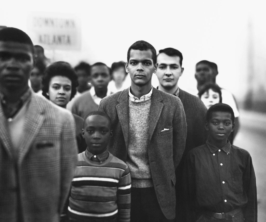 Student Non-violent Coordinating Committee (SNCC),led by Julian Bond, Atlanta, Georgia, March 23, 1963