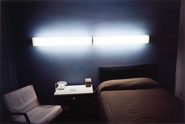 William Eggleston. Untitled. Bed with lights.