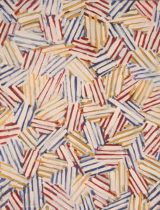 Detail of painting by Jasper Johns