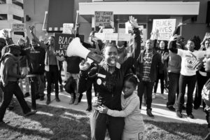 Whose Streets bullhorn scene