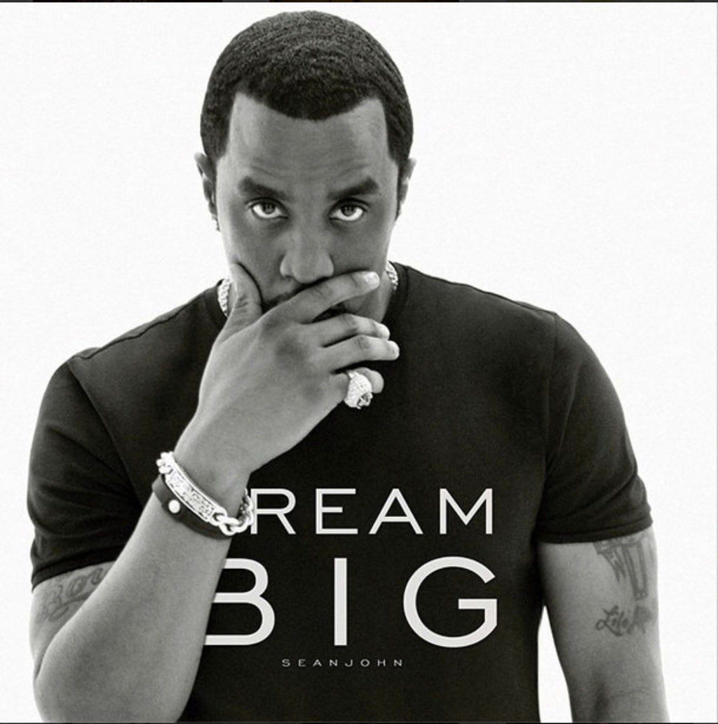Sean Puffy Combs wearing a Dream Big T-Shirt 