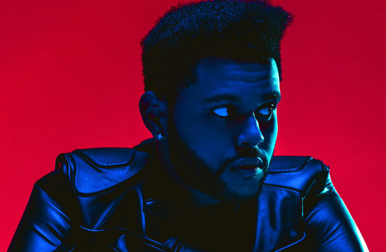 The Weeknd red background
