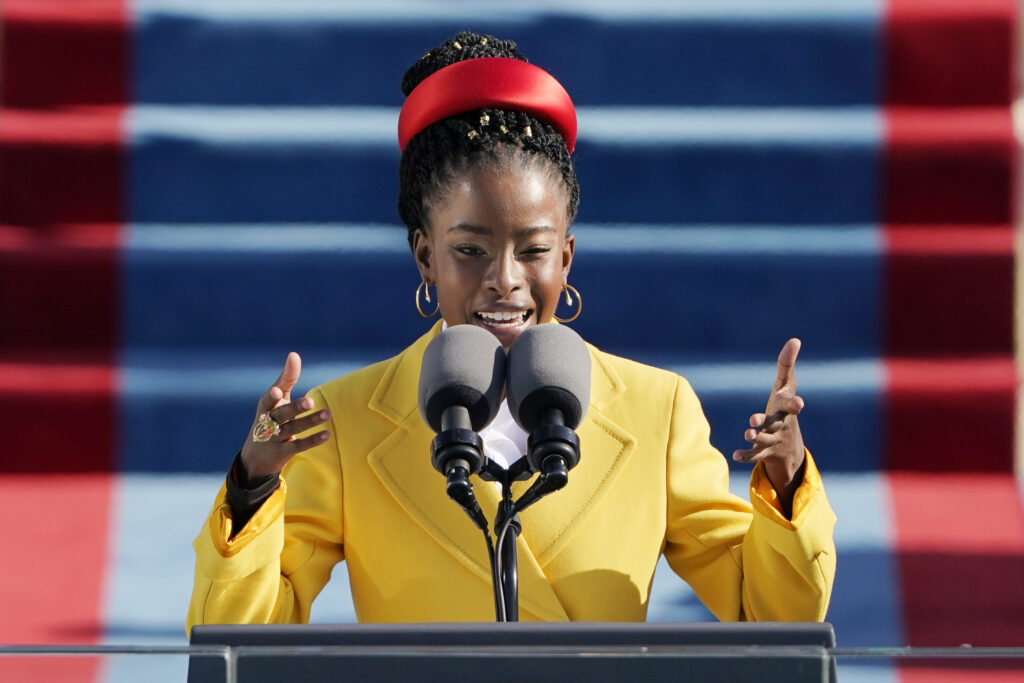 Amanda Gorman at the inauguration