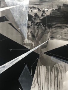 Detail of painting by Torkwase Dyson