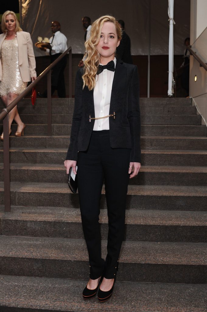 Dakota Johnson in tuxedo