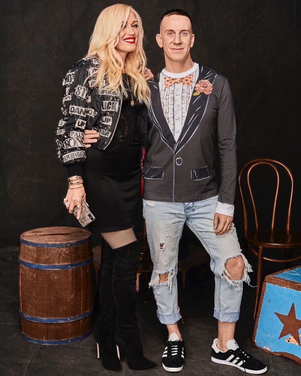 Jeremy Scott and Gwen Stefani Backstage Circus