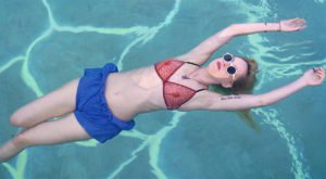 dakota johnson in pool