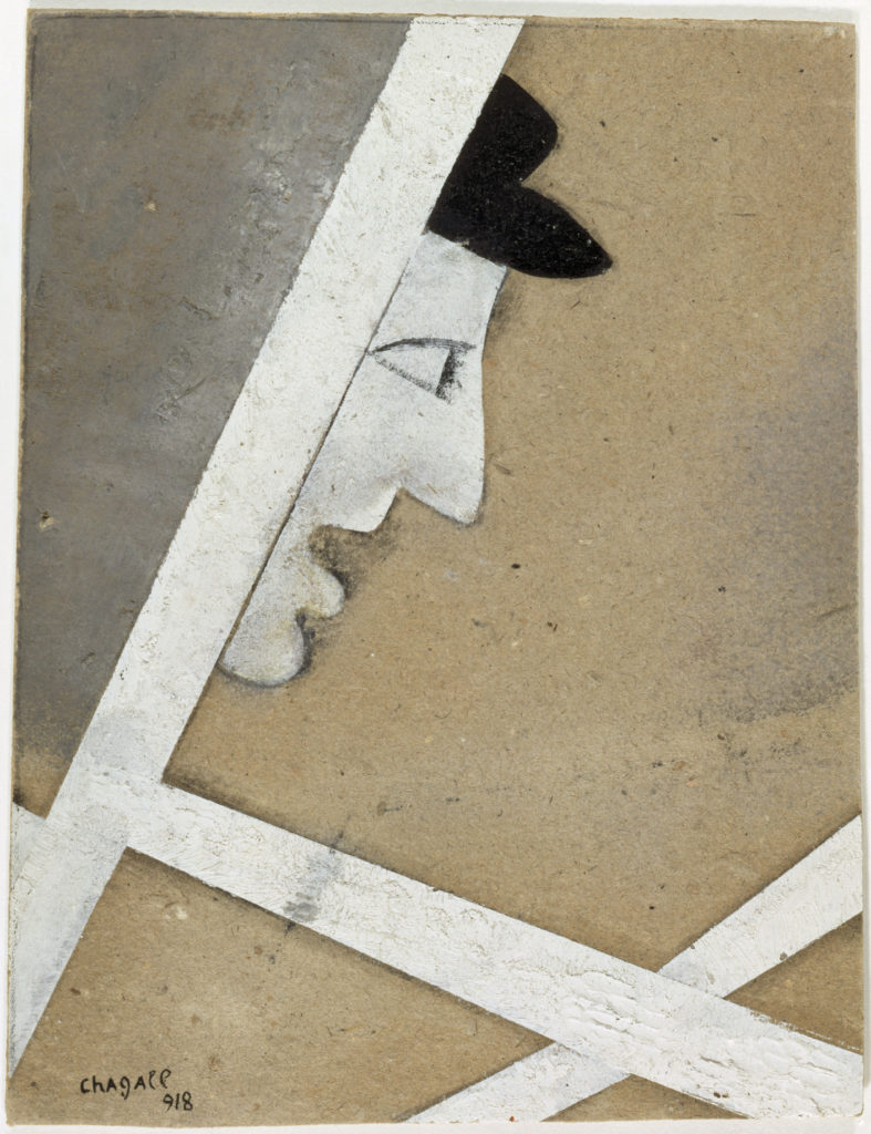 Profile at the Window - Drawing by Marc Chagall