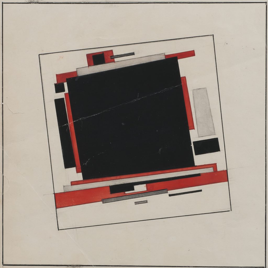 Drawing by Ilya Chashnik - Suprematist Composition: Design for a Pictorial Relief