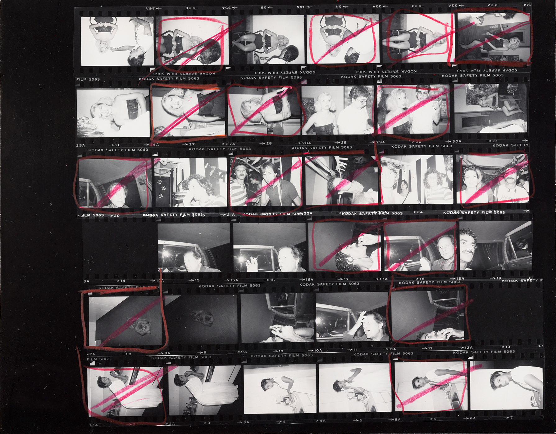 Andy Warhol contact sheet debbie harry, victor hugo