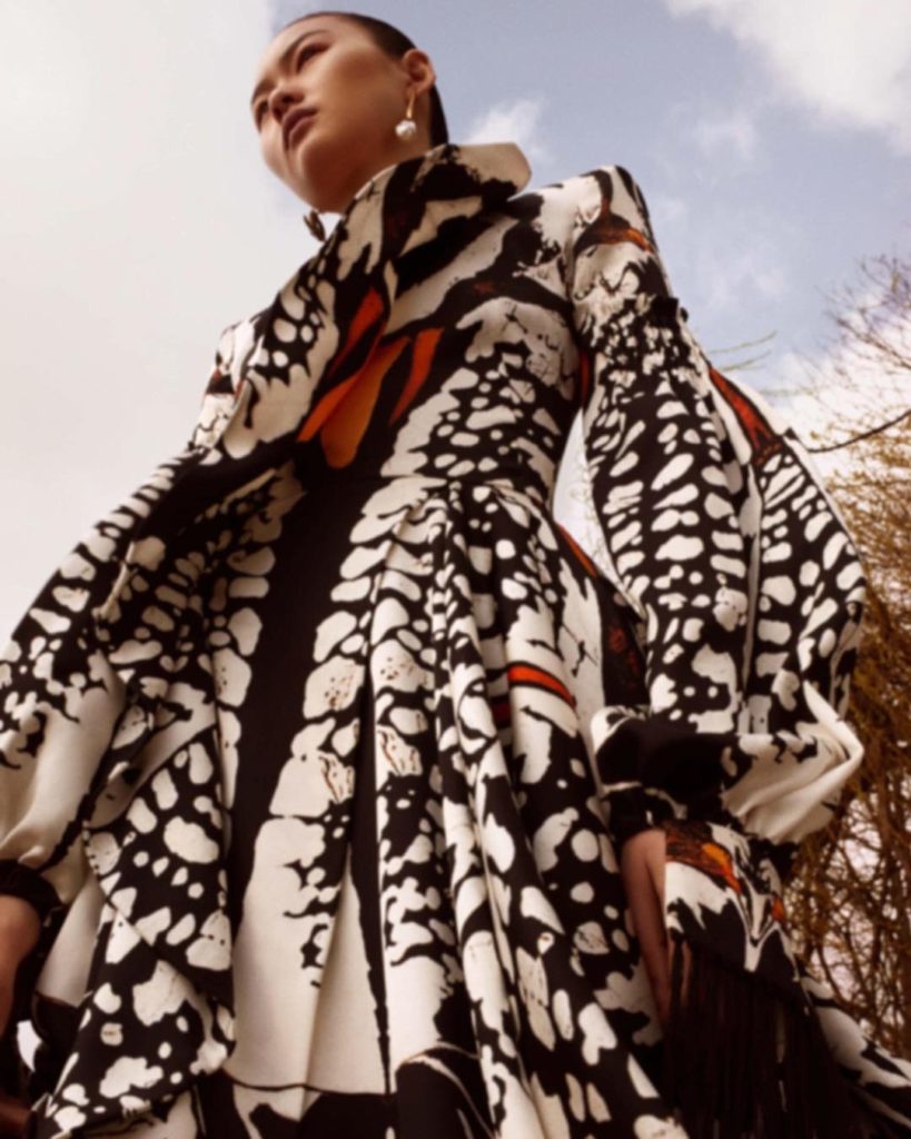 Alexander McQueen beetle print dress