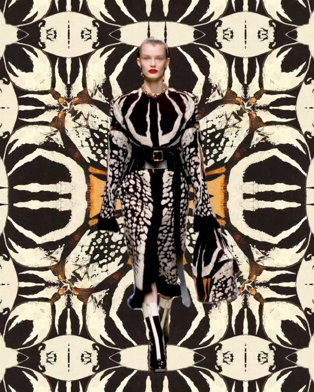 Alexander McQueen beetle print coat