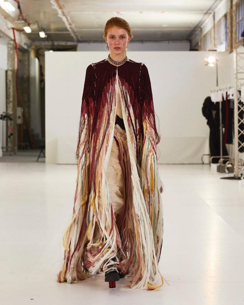 Alexander McQueen birds of paradise cape